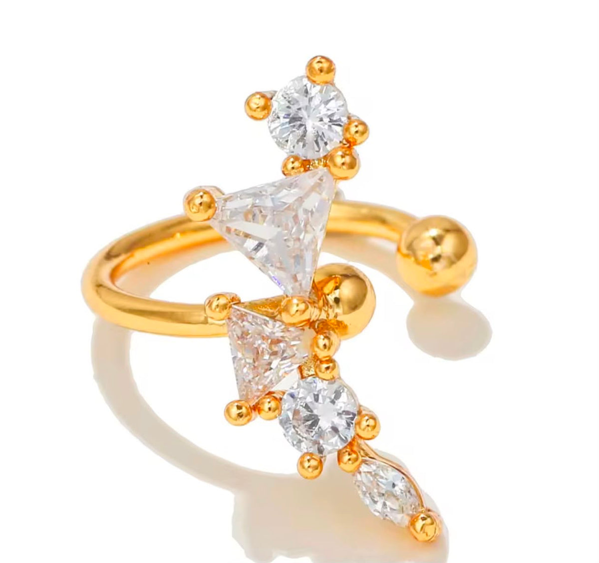 CJ01B   (1 Pc) 18k gold copper plated