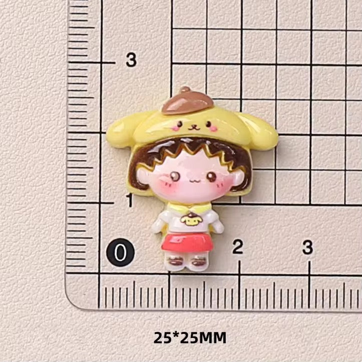 BBB 072 (e) Drag ball cartoon kawaii themed resin charm ( 1 pc ) with / without Hook