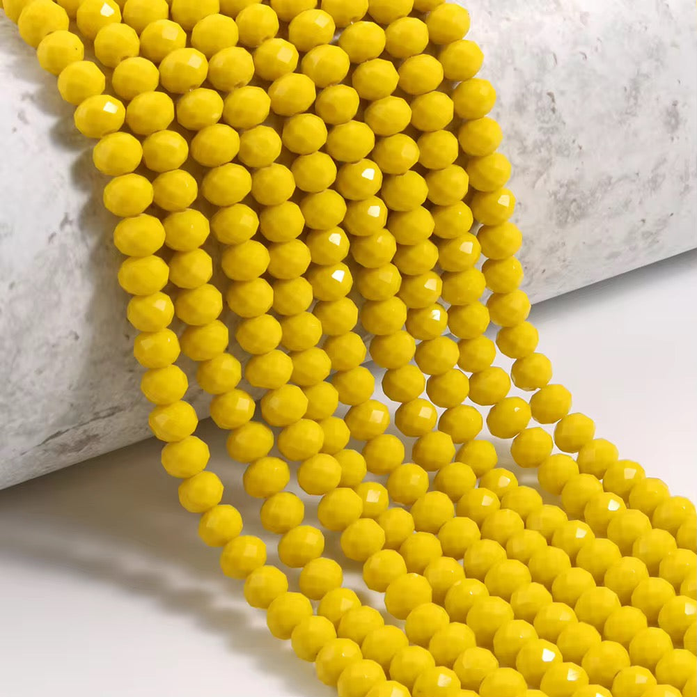 BBB 432 Faceted Rondelle Crystal glass beads ( 1 pc ) premium cut