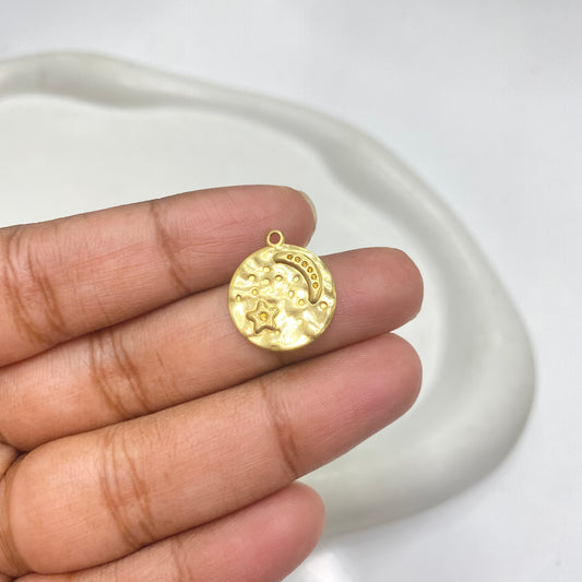 B 2201 Moon star charm ( 1 pc )