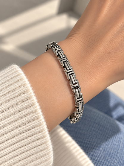 MEJ05B Bracelet- Silver PVD plated