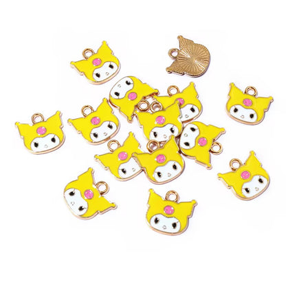 EC 2207 Cartoon girl enamel charm ( 1 pc )