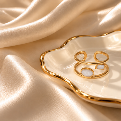 RSJ26C Ring 18k gold PVD plated