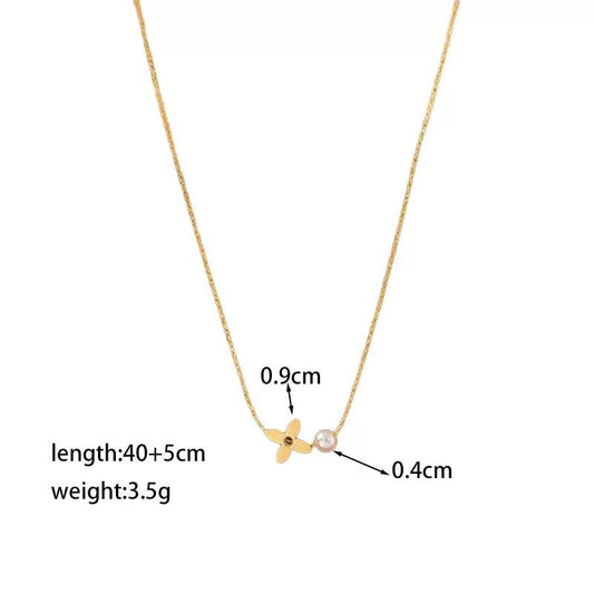 NSJ51F necklace - 18k gold PVD plated