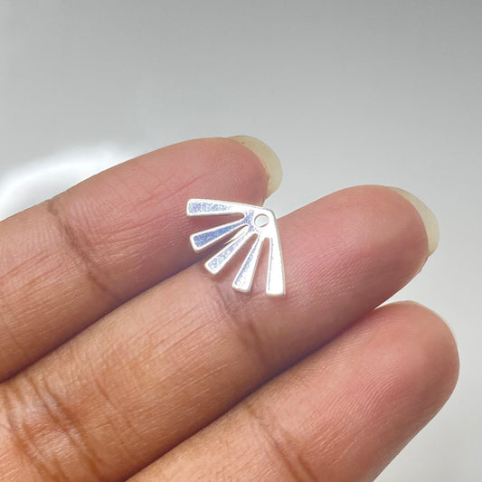 SS 278 Fan silver plated charm