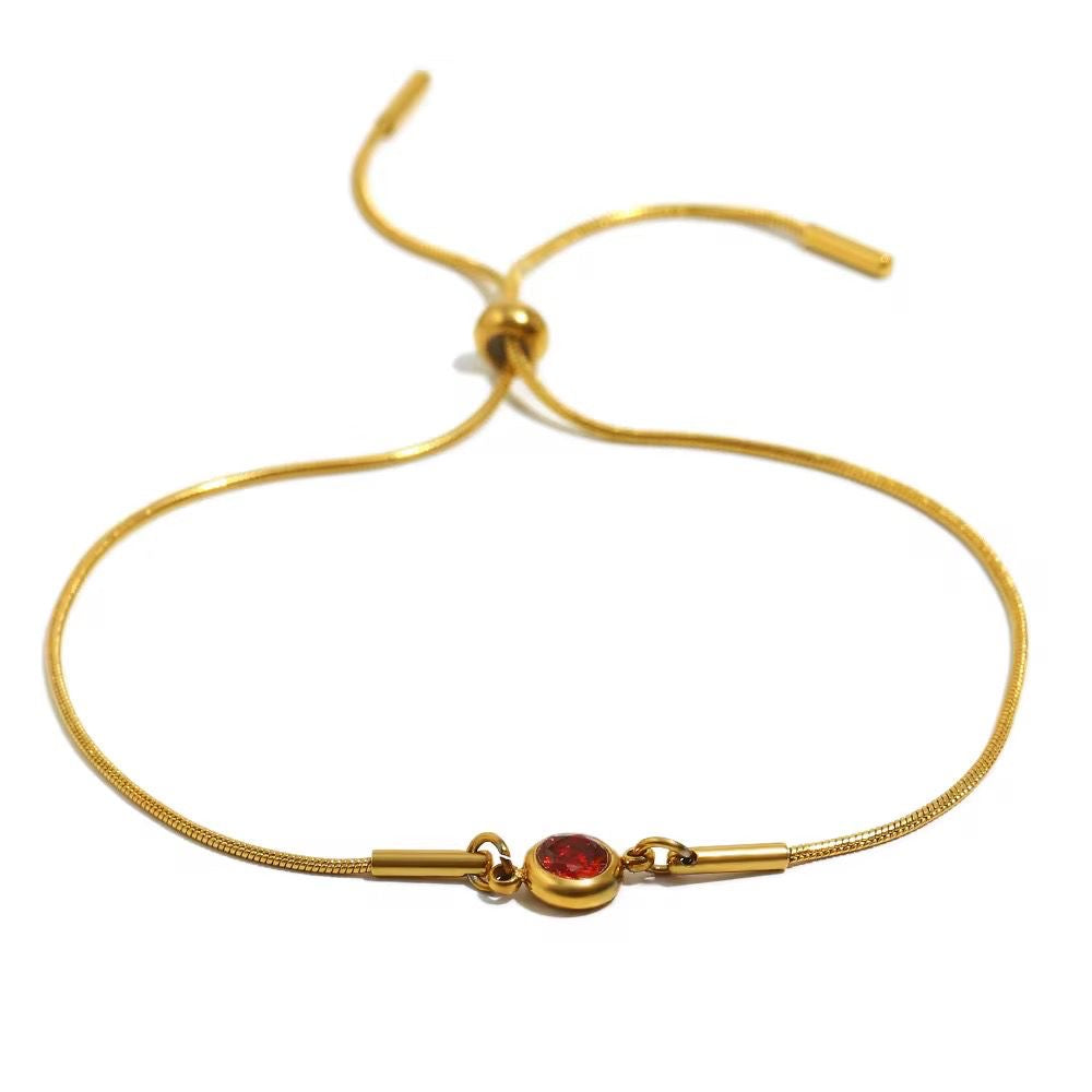 SJ 962 Zircon dainty Bracelet - Premium jewellery- 18k Gold PVD plated stainless steel - Anti tarnish