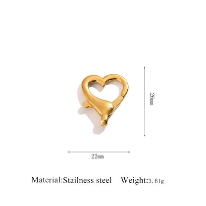 SS 3203 Heart Keychain Clasp 18k Gold PVD 316 Stainless steel ( 1 pc )