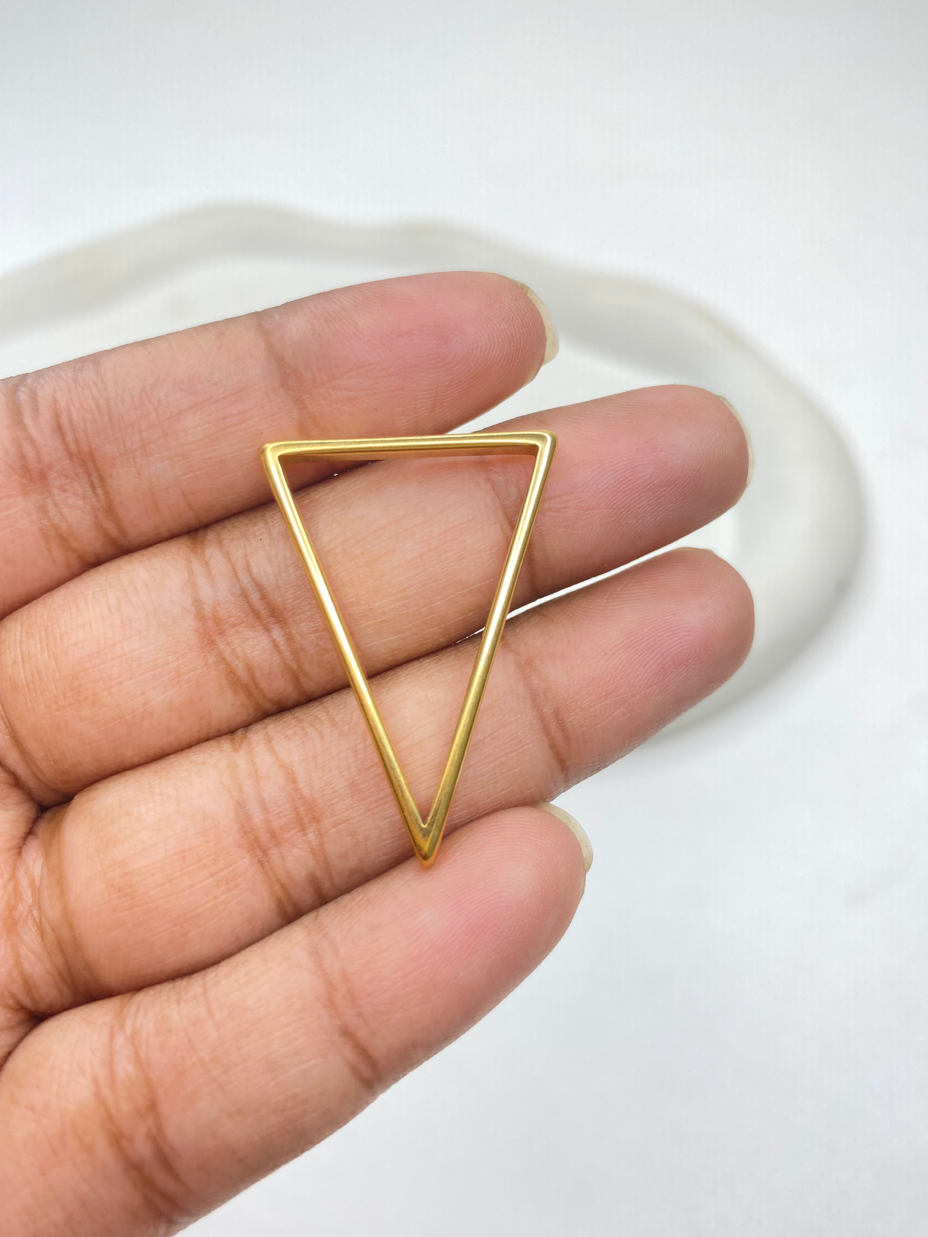 Triangular Pvd SS 2994 Triangle Bezel 18K Gold PVD plated stainless steel ( 1 piece ...