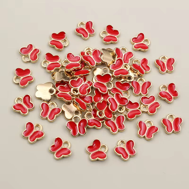EC 2205 Mini butterfly enamel charm ( 1 pc )