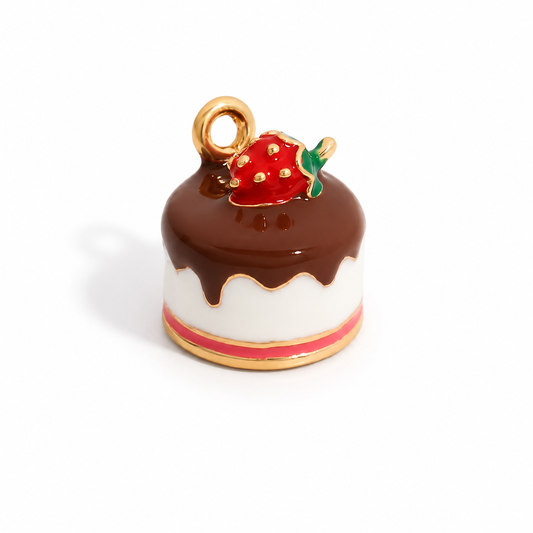 PC01F Cake 3D Statement Charm - PVD plated ( 1 pc ) Premium Collectible | Anti tarnish