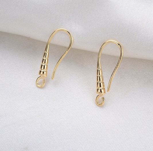 SS 891 Gold plated hooks ( 2 pc ) Anti tarnish