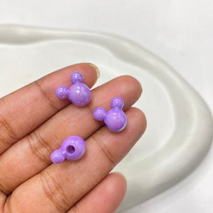 BBB 120 (B) Mickey uv plated shiny irrediscent Acrylic bead (1PC)