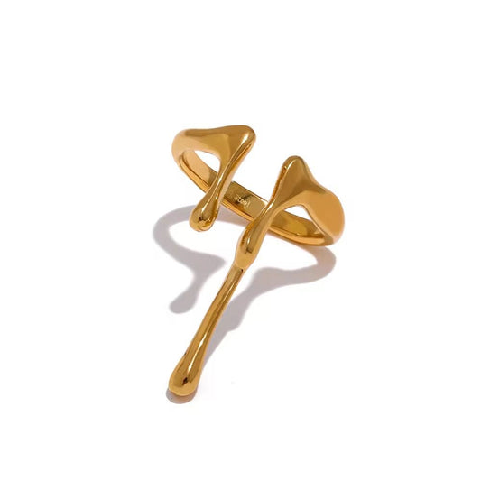 SJ 600 Vintage Ring Adjustable- 18k Gold PVD plated stainless steel - Anti tarnish