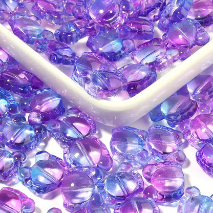 BBB 234 (a) Purplish Blue crab glass bead ( 1 pc ) Lampwork ( 13:6 mm )