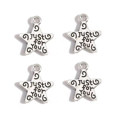 MC01T Star Metal charm ( 1 pc ) High quality Alloy ( 14:12 mm )