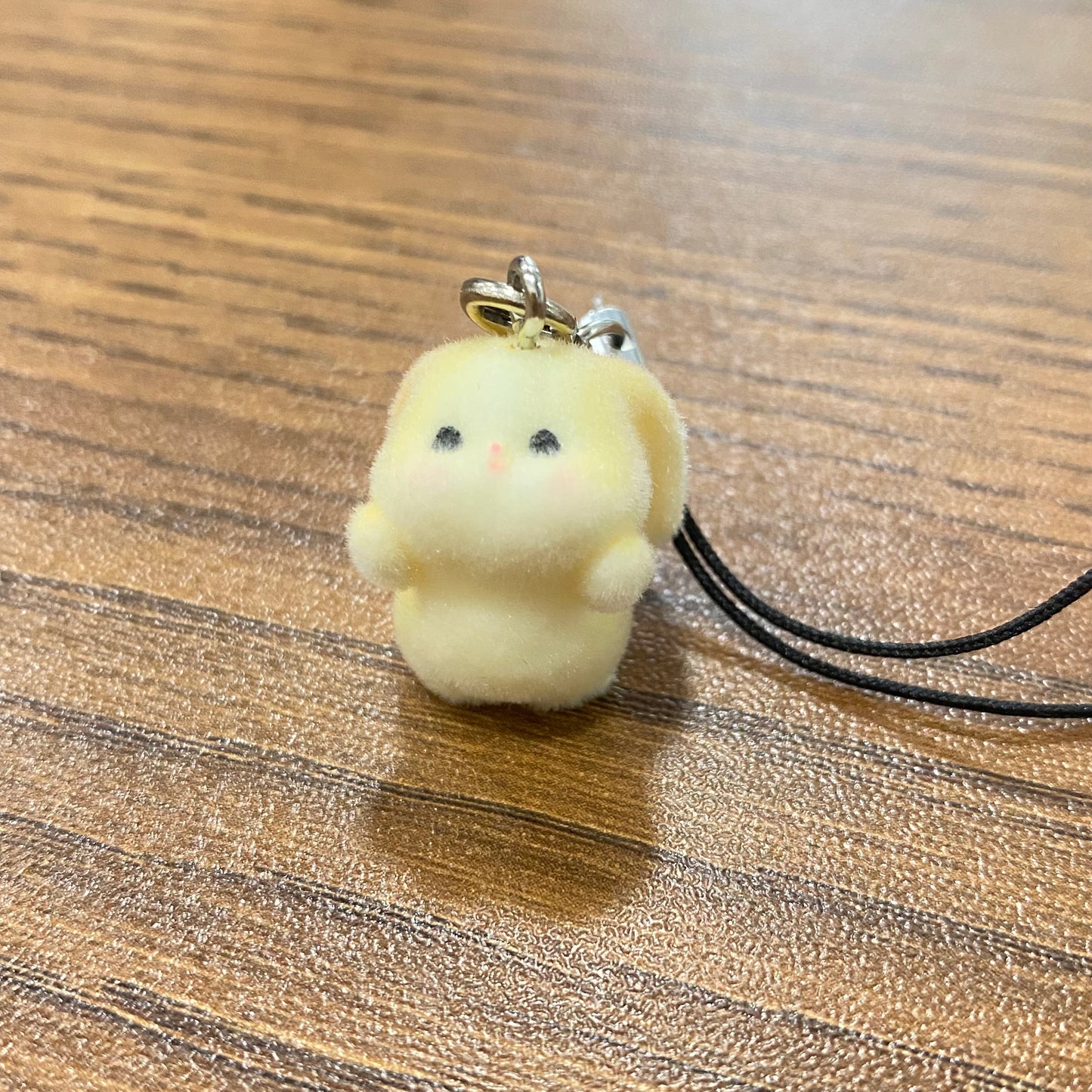 BBB 267 (h) Cute Fur Bunny 3D Flocking Resin charm ( 1 pc ) with Hook ( no keyring ) ( 95 mm )