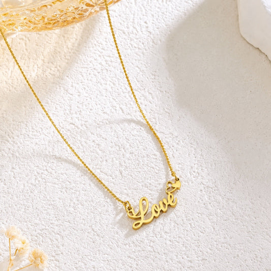 NSJ23A Love letter necklace - 18k Gold PVD plated 316 stainless steel - Anti tarnish