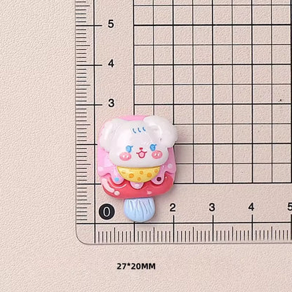 BBB 077 (c) Cute Bear popsicle resin charm ( 1 pc ) with / without Hook