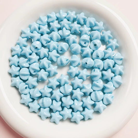 BBB 219 (a) Light Blue Star Bubble 3D Acrylic bead ( 1 pc ) UV Plated ( 13 mm )