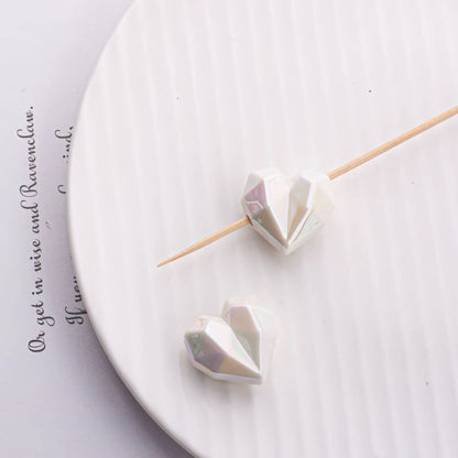 AB48 Heart 3D Acrylic bead ( 1 pc ) UV Plated ( 20:21 mm )