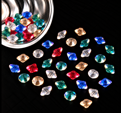 GB81 Saucer Satellite Crystal Beads Holographic Edge ( 1 pc ) 5A Quality