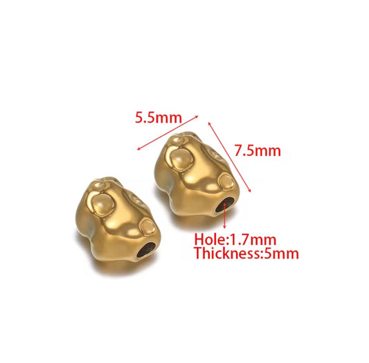 SS 3174 Baroque Spacer bead 18k Gold PVD plated 316 Stainless steel ( 1 pc ) Anti tarnish