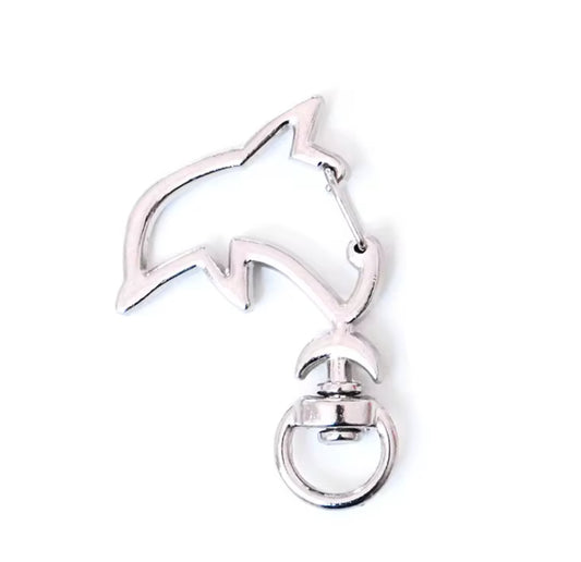 BBB 261 (a) Silver dolphin keychain clasp ( 1 pc ) High Quality