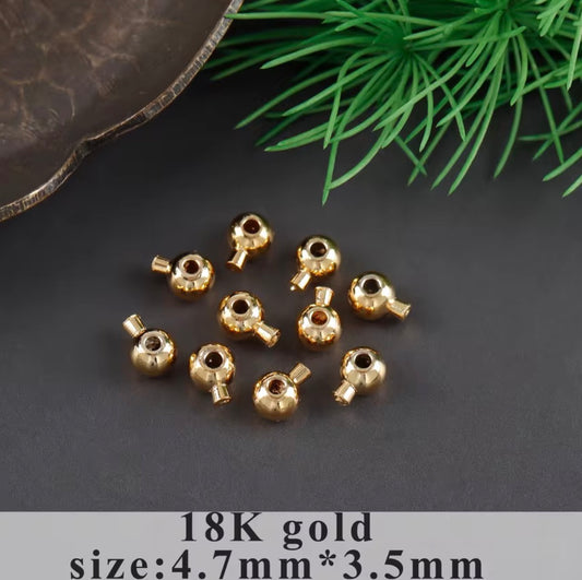 SS 3154 Chain End Locker crimp 18k Gold plated ( 1 pc ) Anti tarnish