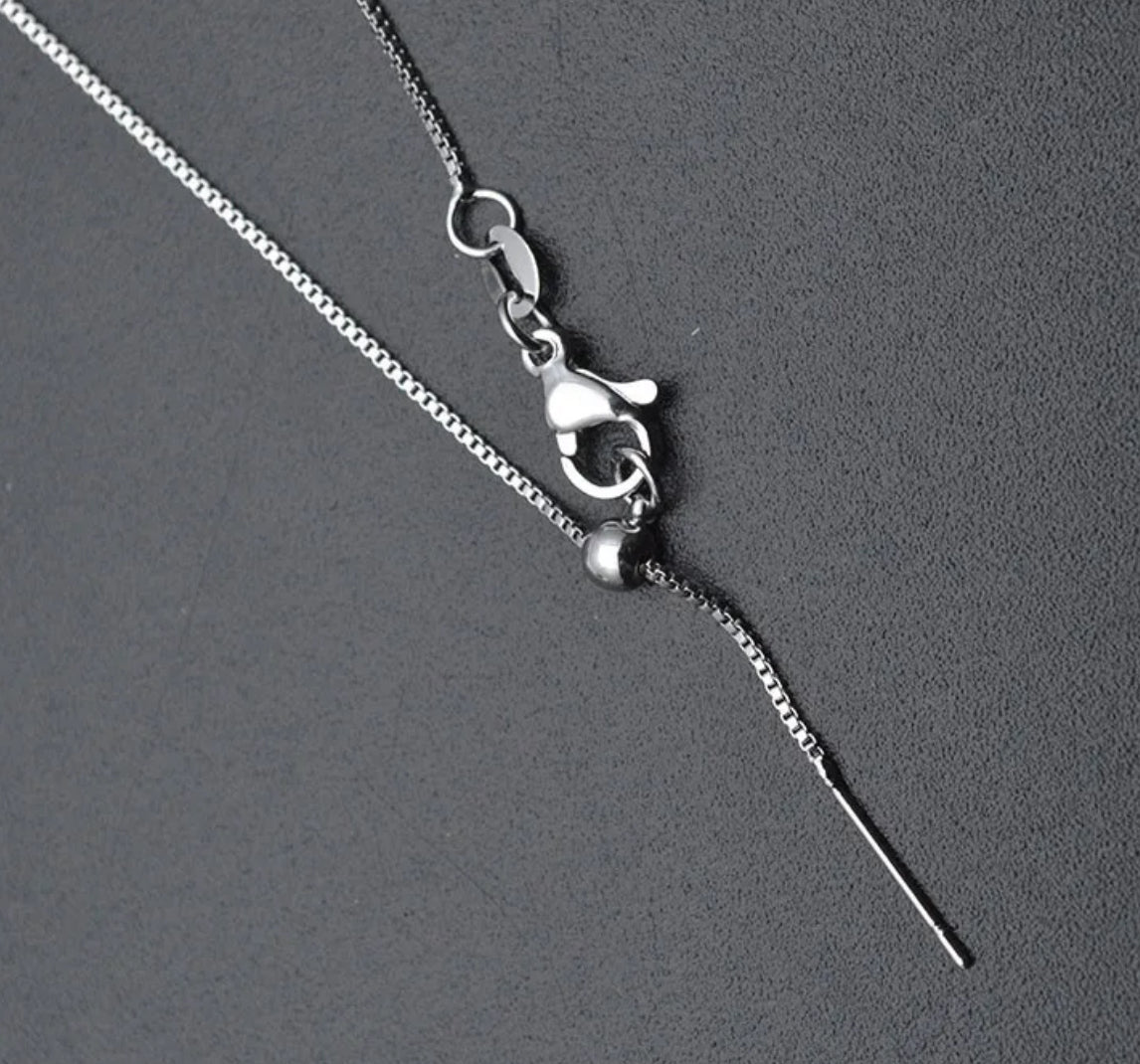 RC 06 Silver plated box ready chain ( 1 pc ) Anti tarnish