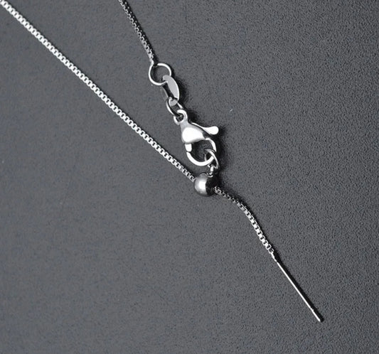 RC 06 Silver plated box ready chain ( 1 pc ) Anti tarnish