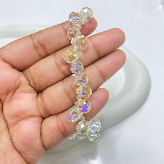 GB 1571 clear teardrop crystal glass bead ( 1 pc )