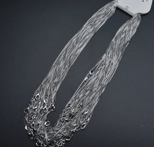 RC 48 Silver plated box chain - Anti tarnish (1PC)