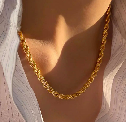 SS 97 Twisted Chain Necklace - 18k stainless steel - Anti tarnish - Wholesale