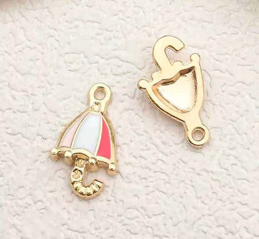 BBB 338 (b) Umbrella enamel charm ( 1 pc ) High quality shine ( 17:10 mm )