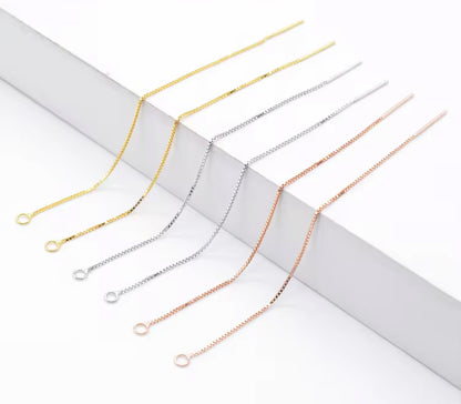 SS 2673 Rose gold plated stainless steel threader ( 2 pc ) anti tarnish