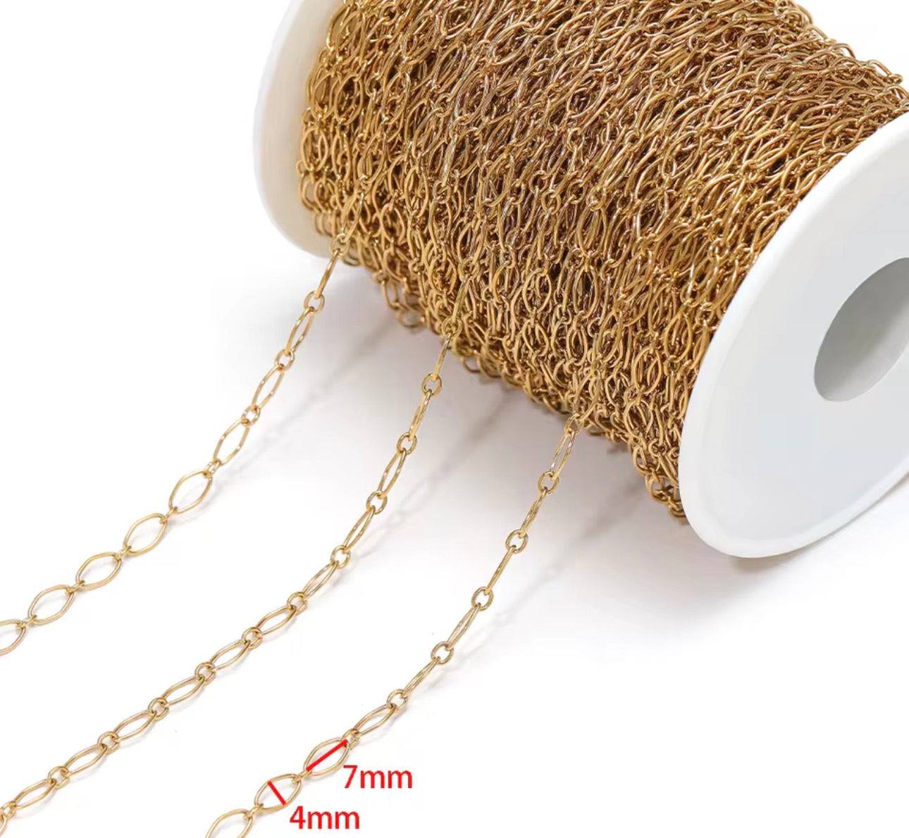 DIYS249 Oval loop chain (1 pc ) 18k Gold PVD