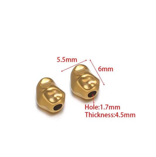 SS 3172 Baroque Spacer bead 18k Gold PVD plated 316 Stainless steel ( 1 pc ) Anti tarnish
