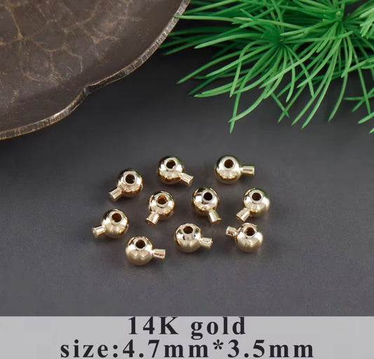 SS 3155 Chain End Locker crimp 14k Gold plated ( 1 pc ) Anti tarnish