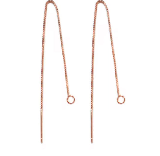 SS 2673 Rose gold plated stainless steel threader ( 2 pc ) anti tarnish