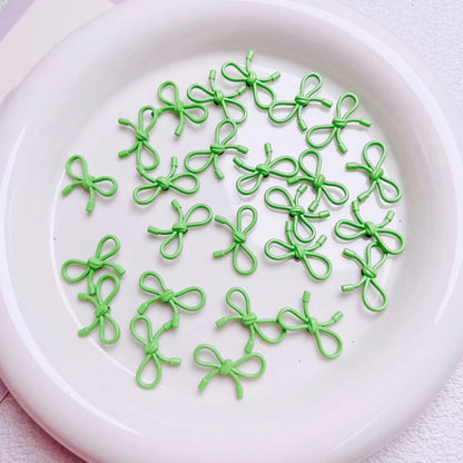 BBB 046 ( L ) Light green Butterfly knot vertical hole bead ( 1 pc )