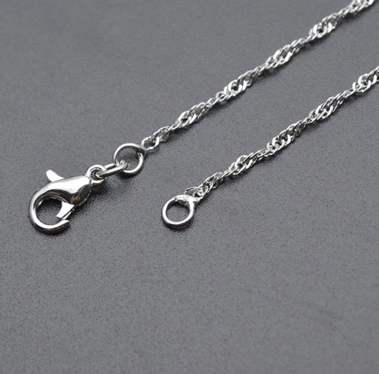 Waterwave silver plated ready chain ( 1 pc ) - anti tarnish