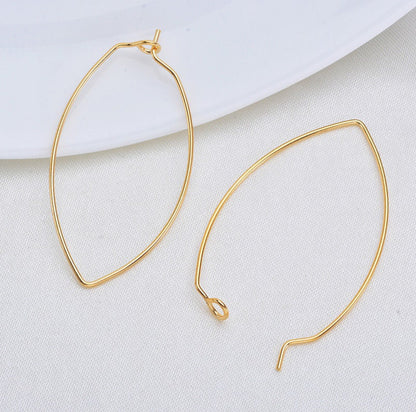 SS 1424 Wine Hoops 14k gold plated hoops ( 2 pc ) Anti tarnish