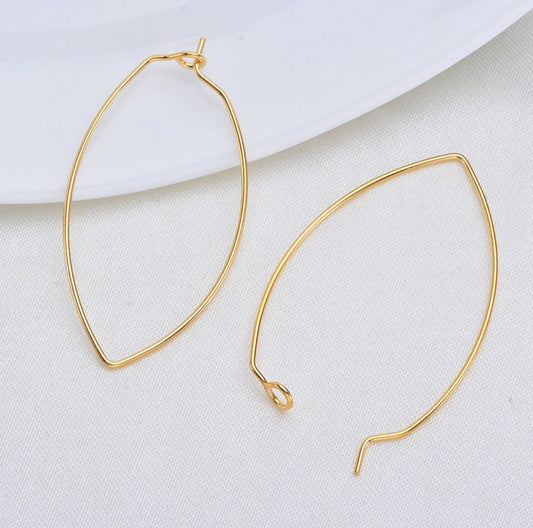 SS 1424 Wine Hoops 14k gold plated hoops ( 2 pc ) Anti tarnish