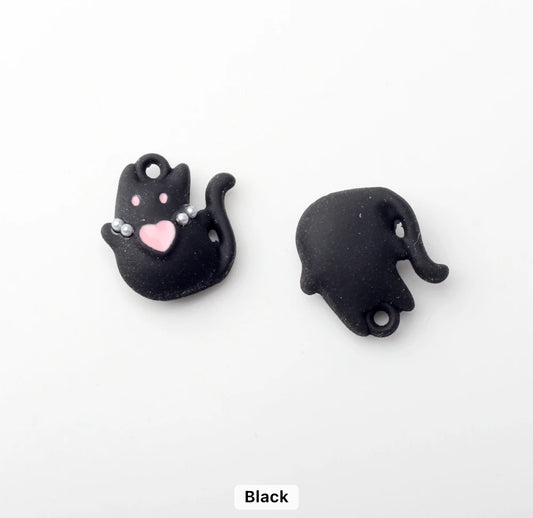 AC 1250 cat  with heart alloy charm  - per piece