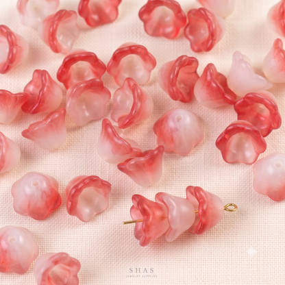 GB11 Floral Glass Bead ( 1 pc ) Lampwork Bead