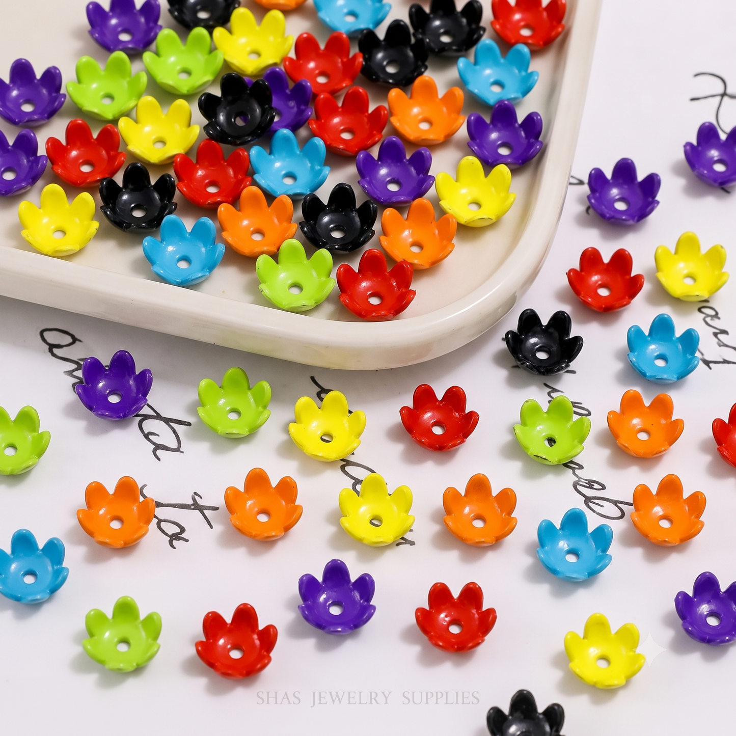 AB11 Small Flower Tori Acrylic Bead ( 1 pc )