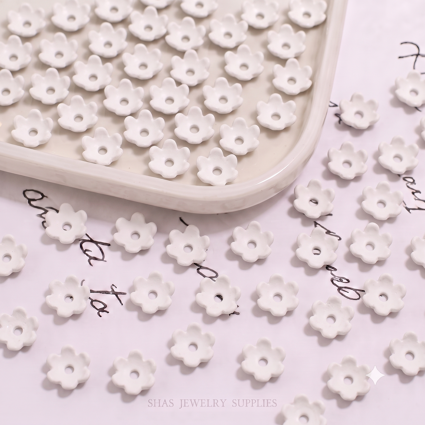 AB11 Small Flower Tori Acrylic Bead ( 1 pc )