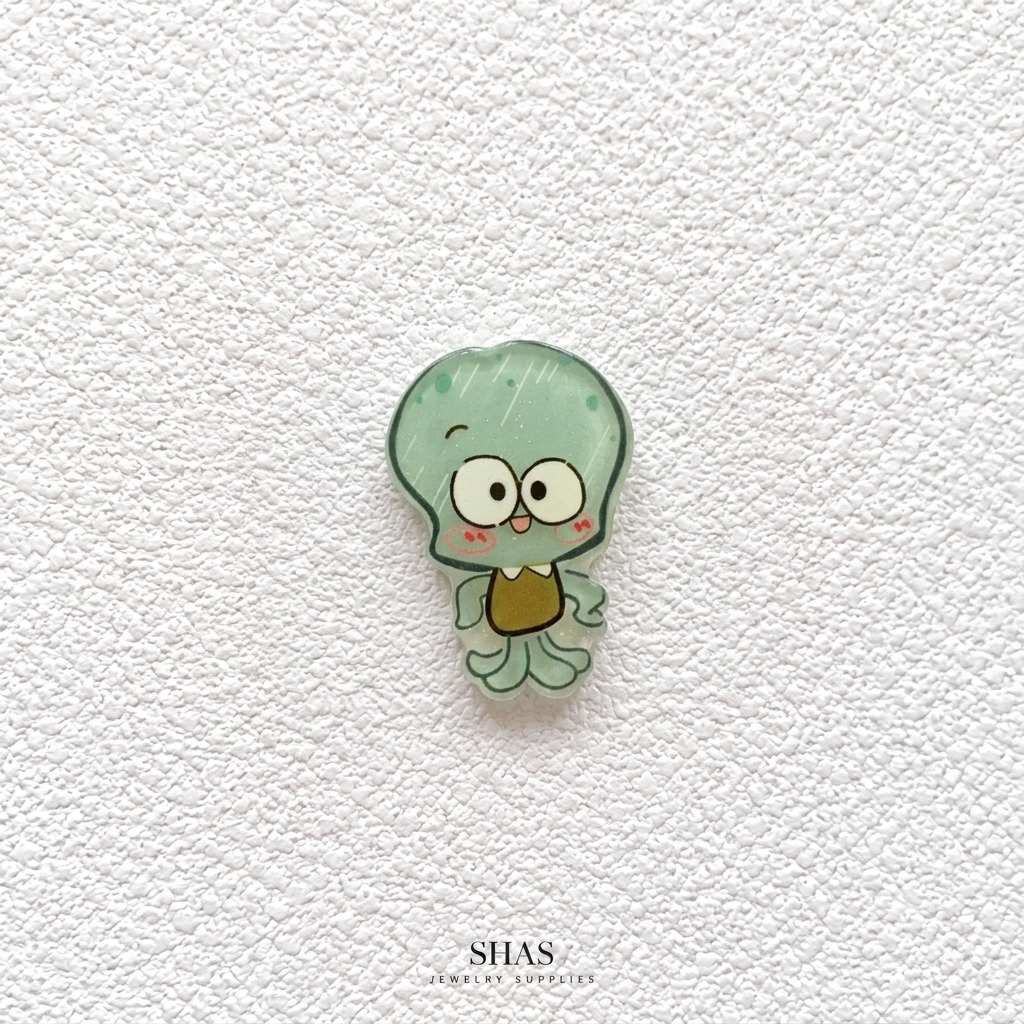 AB117Q Squidward Acrylic Cabochon ( 1 pc )