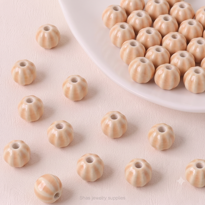 PCB12 Watermelon Ceramic Bead ( 1 pc ) Porcelian Ceramic