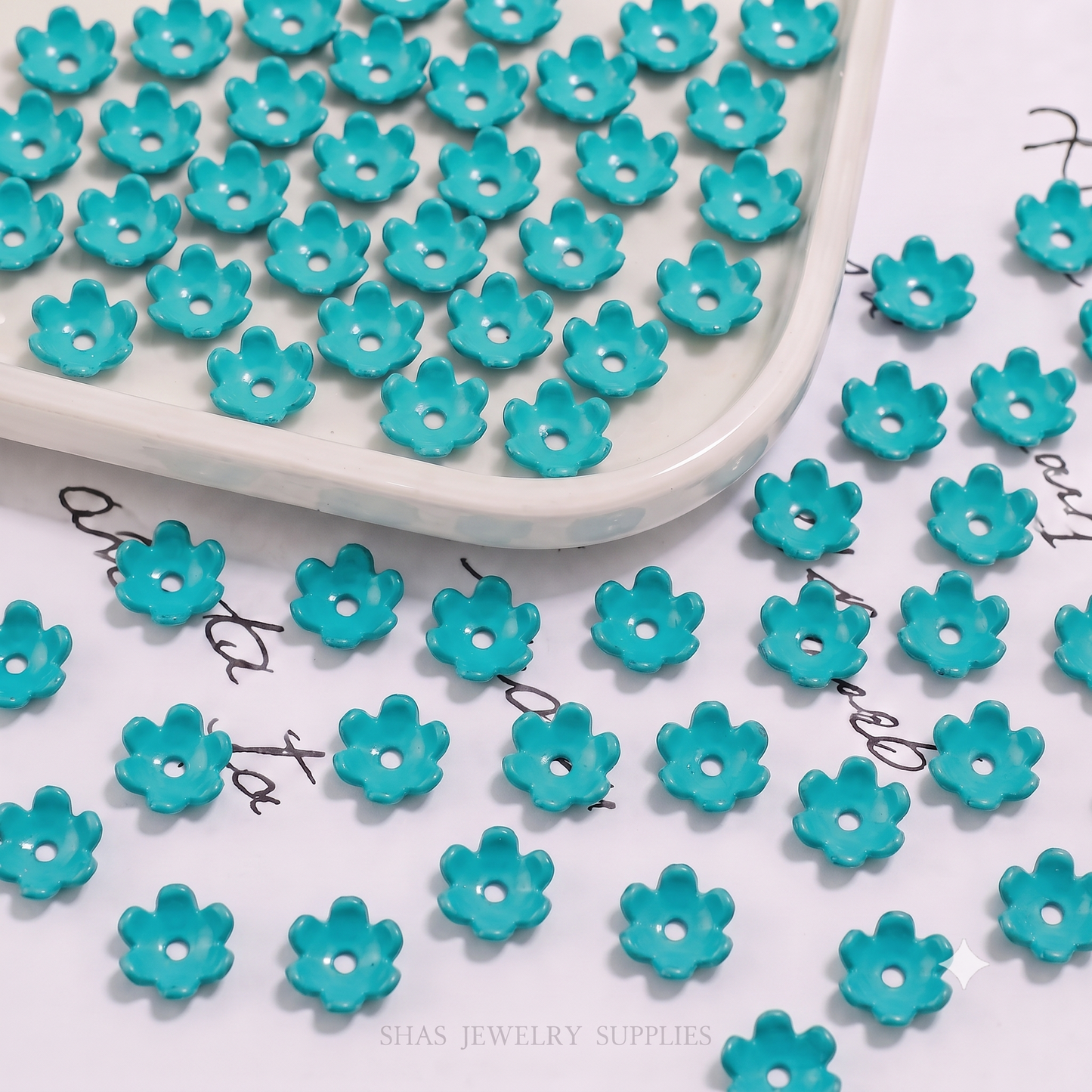 AB11 Small Flower Tori Acrylic Bead ( 1 pc )